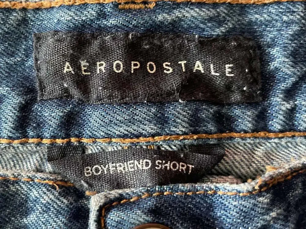 Aeropostale Boyfriend Short Distressed Denim Shorts